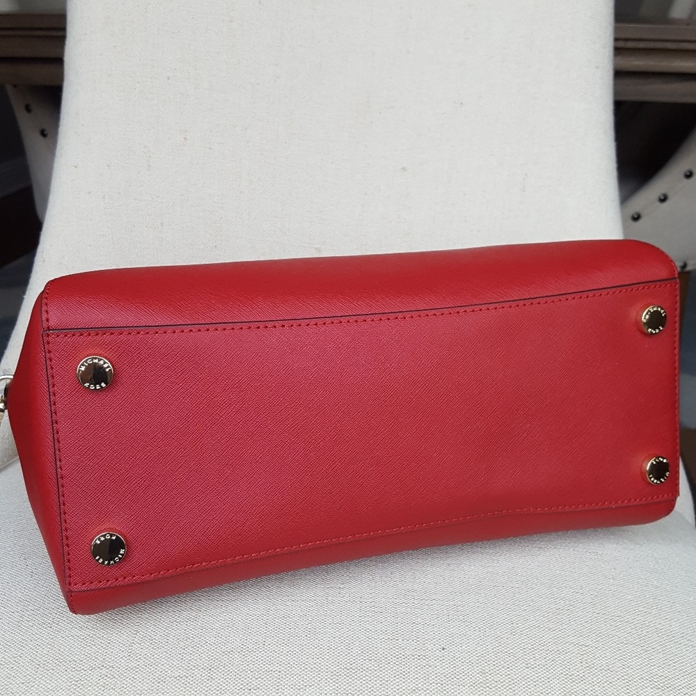 SOLD NWT Michael Kors Large Ciara satchel Scarlet - Picture 5 of 7